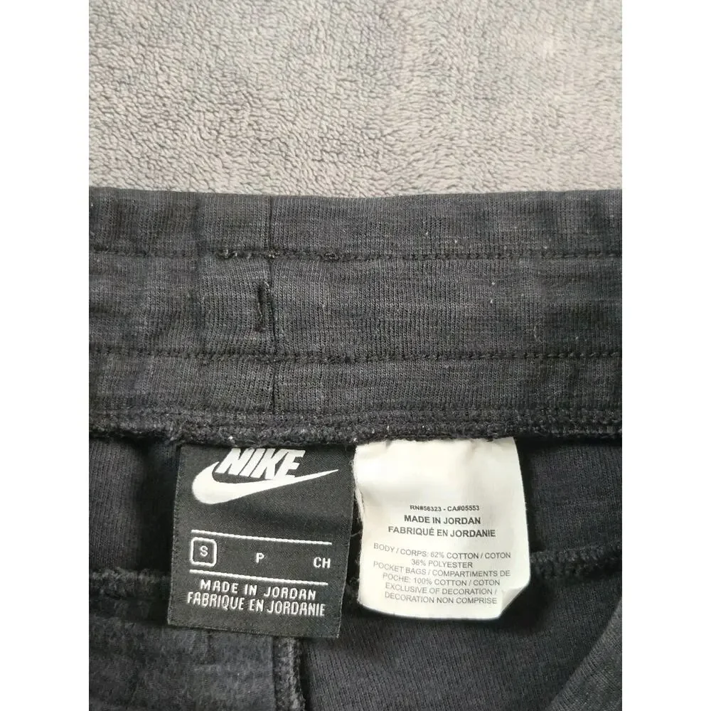 Nike Shorts Mens Sz S Sportswear Optic Double Knit Black 928509-011 Tech C36-16